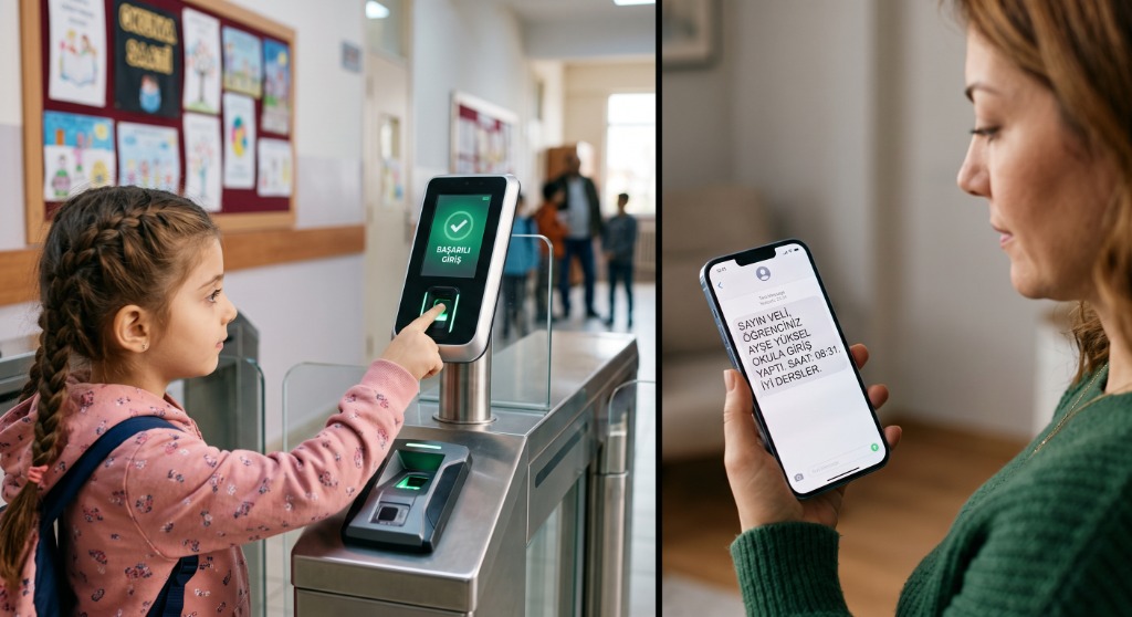 Yoklama, Turnike Parmak İzi ve Anlık Veli SMS Bildirim Modülü